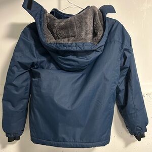 Kids Navy Puffer Jacket with Hood